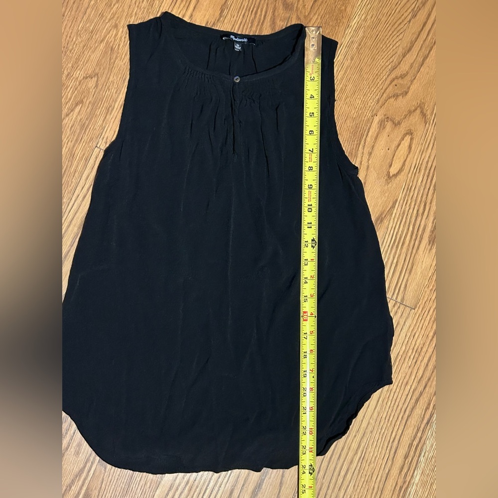 Madewell Memory Keyhole Black Tank Top - Picture 4 of 8